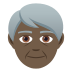 🧓🏿 older person: dark skin tone display on JoyPixels